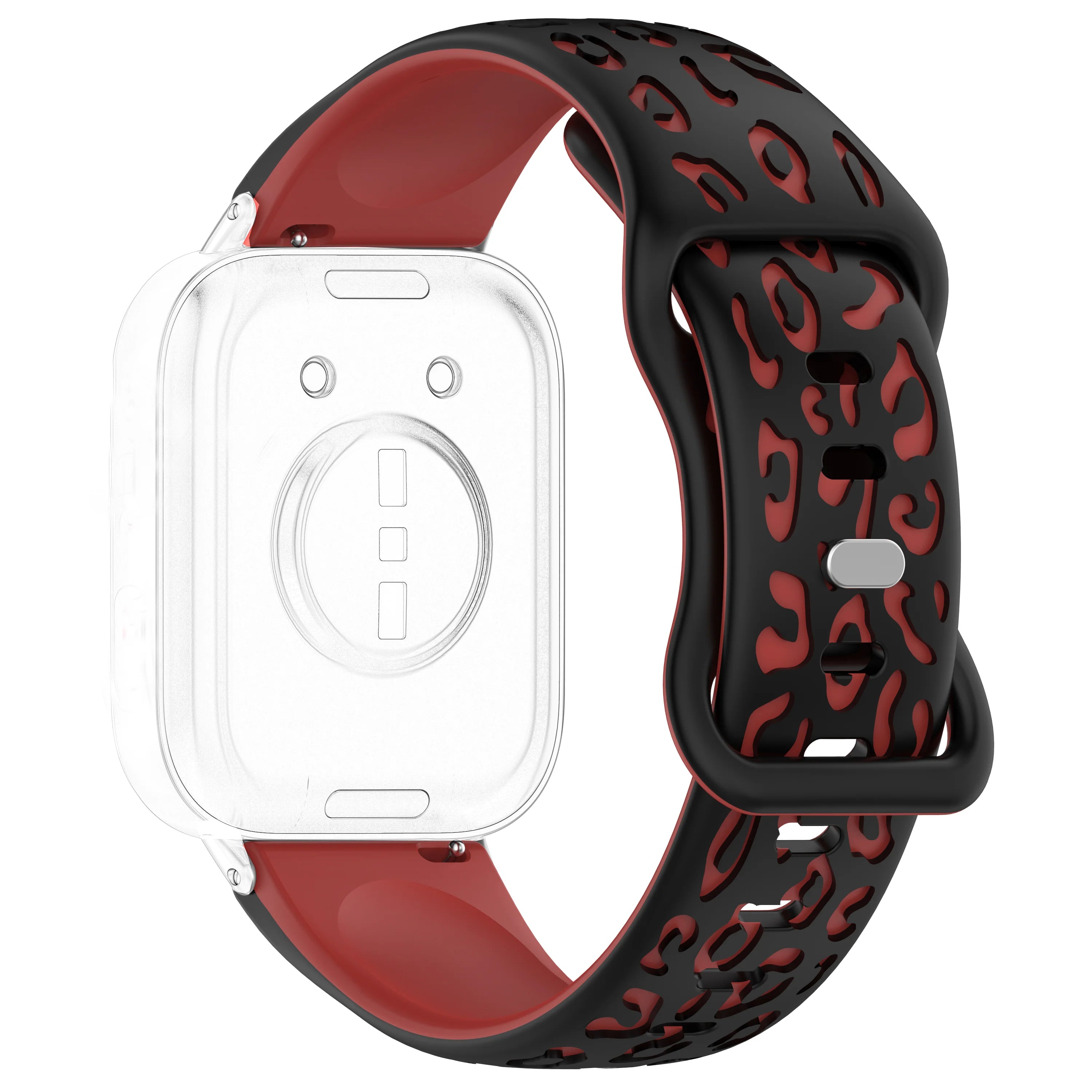 Silicone Leopard Watch Band 18/20/22mm – Amazfit, Samsung, Huawei Silicone Watch Band Oasis Select Black white Red 18mm