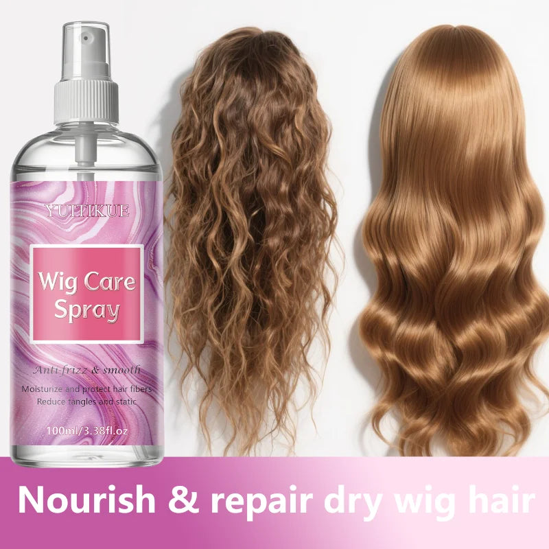Wig Care Spray, Anti-Frizz & Anti-Static Formula, Keeps Synthetic & Human Hair Wigs Smooth, Tangle-Free and Shiny Oasis Select