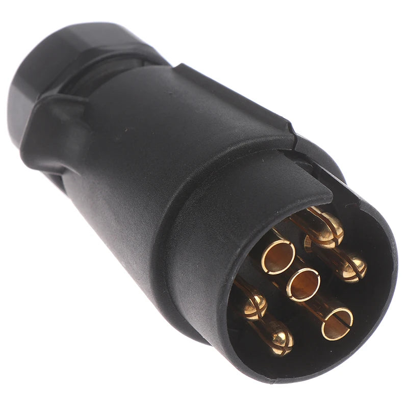 12V 7 Way Round Standard European Car Plug Connector 7 Pin Socket Plugs Trailers Oasis Select
