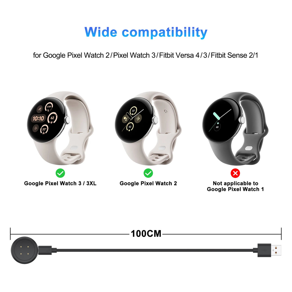 Fast Charging Dock for Google Pixel Watch 3, 3XL & 2 + Lanyard Smartwatch Charging Dock Oasis Select