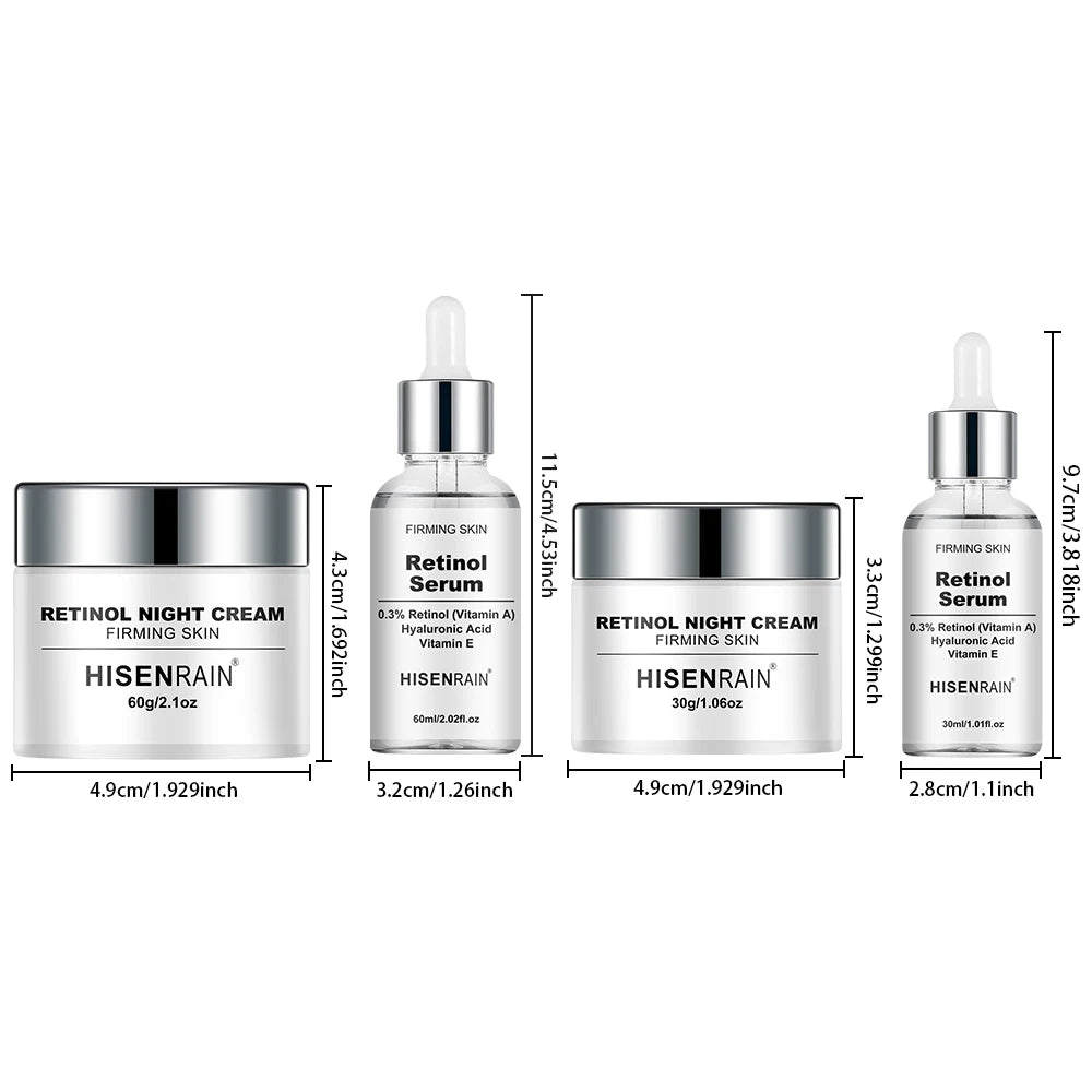 SUYARUN Retinol Gel Cream & Serum Set – Anti-Aging Brightening Retinol Skincare Set Oasis Select