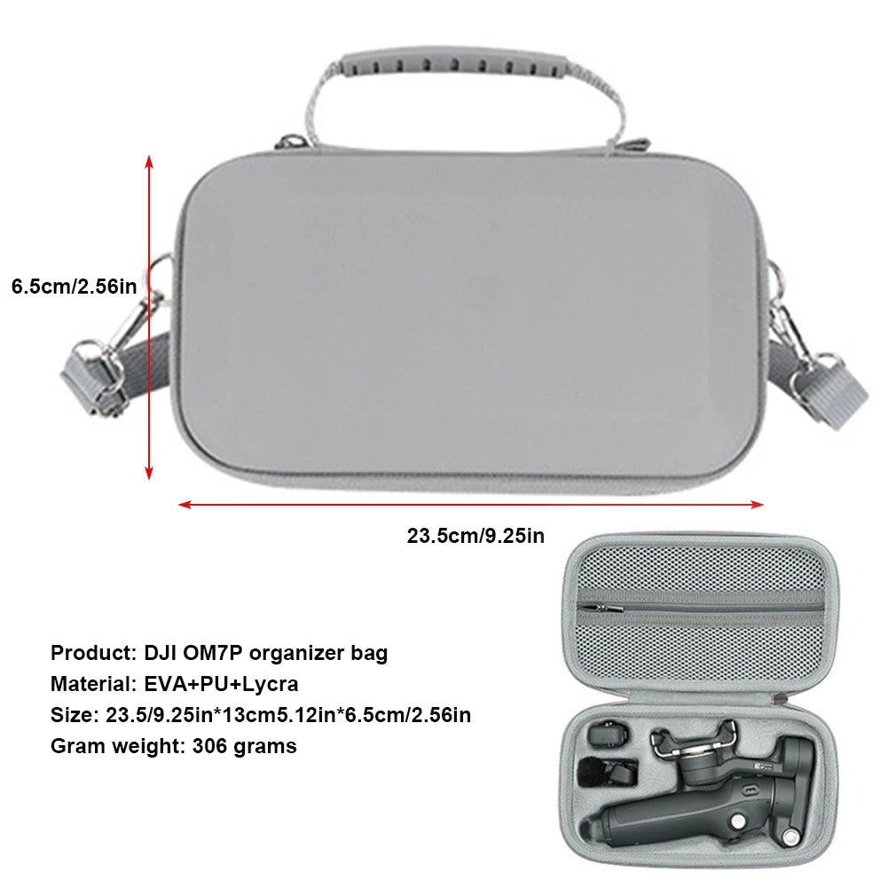 Portable Storage Bag Shockproof Handheld Action Camera Case with Shoulder Strap Camera Protective Case for DJI Osmo Mobile 7/7P Oasis Select
