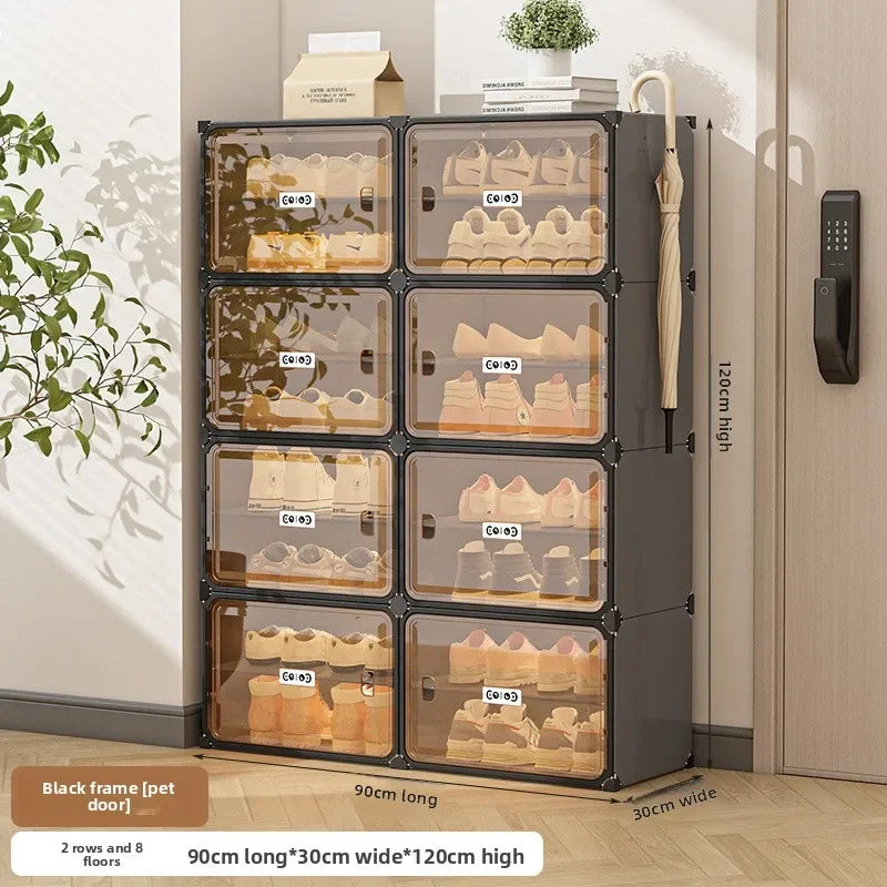Multi-functional Simple Shoe Rack Plastic Household Indoor Door