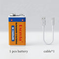 9V Li-ion Rechargeable Battery 23600mWh USB Type-C Charging 9Volt Batteries for Microphone Guitar EQ Multimeter MicrophoneToys Oasis Select 9v 1 pcs 9v Battery