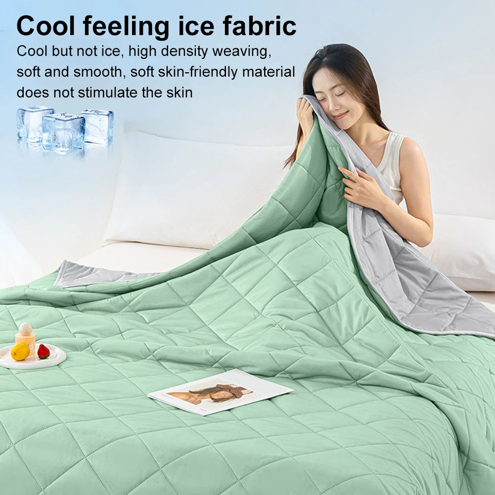Summer Cooling Blanket Air Condition Comforter Cold Feeling Quilt Washable Lightweight Cold Feeling Quil for Bedroom Living Room Oasis Select