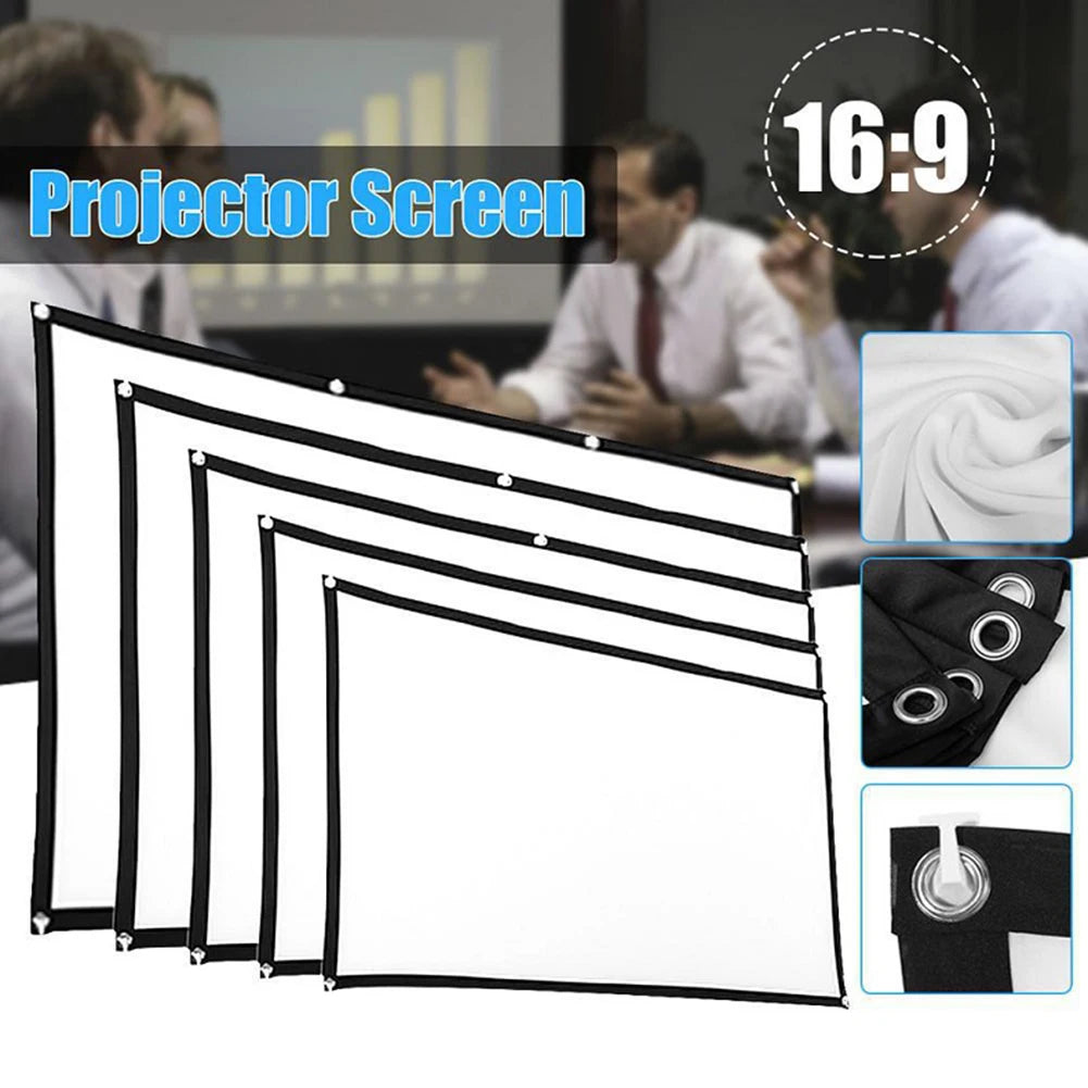 Portable Projector Screen 60–150" Anti-Light HD Curtain 16:9 Projection Screen Oasis Select