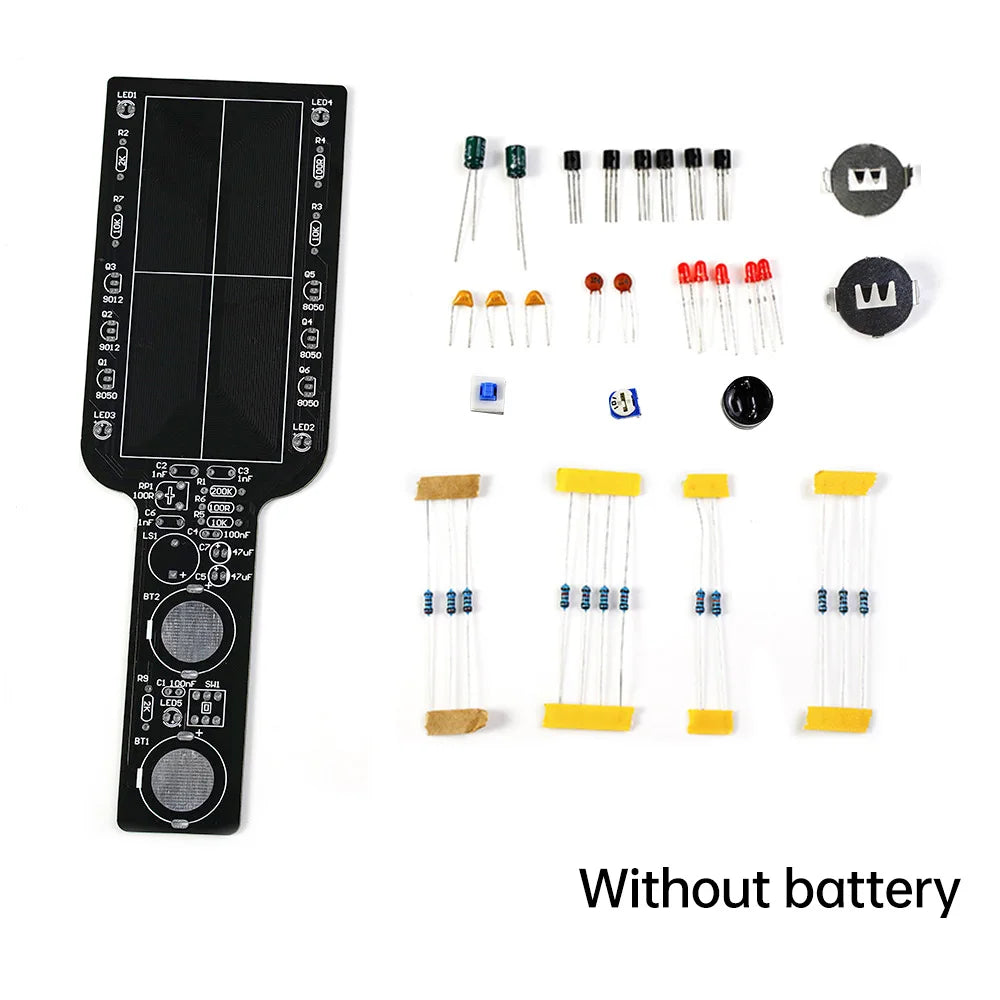 DC3-5V Handheld Simple Metal Detector Electronic Kit DIY Metal Detector Kit DIY Technology Training Welding Metal Detector Oasis Select Without battery