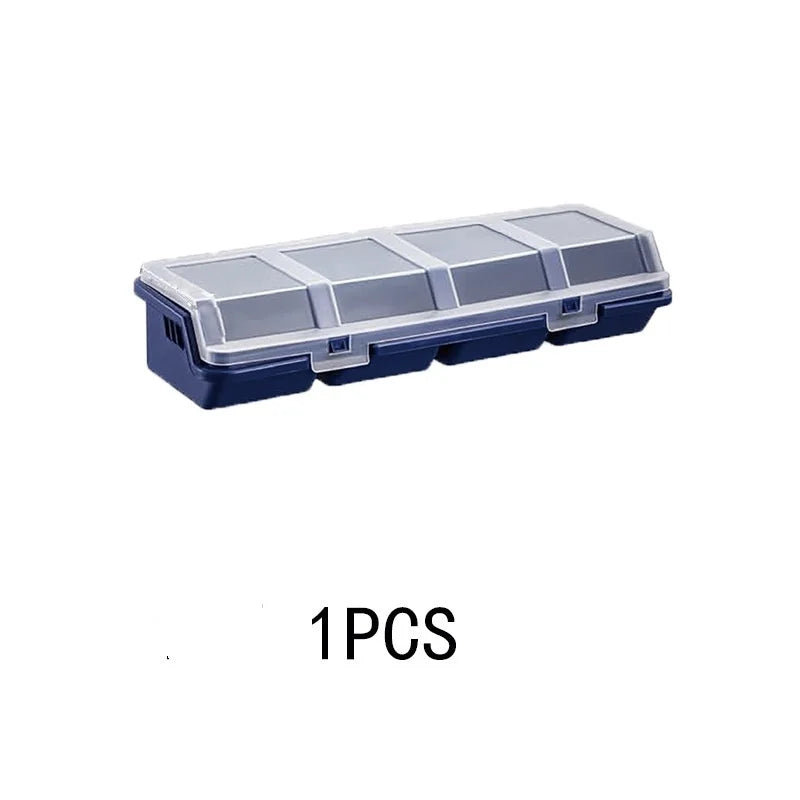 Plastic Tools Storage Box Bevel Connection with Cover Parts Screw Hardware Toolbox Jewelry Storage Case Components Sorting Tool Oasis Select blue