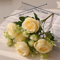Simulated Flower Bouquet Small Handle Bouquet Wedding Scene Arrangement Simulated Flowers High-end Simulation Oasis Select Champagne