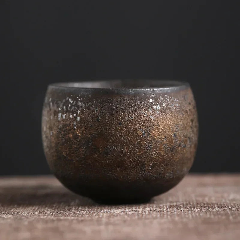 Japanese Style Cup Single Cup Tea Appreciation Cup Retro Japanese Style Stoneware Kung Fu Small Tea Cup Ceramic Teacup Mug Bowl Oasis Select
