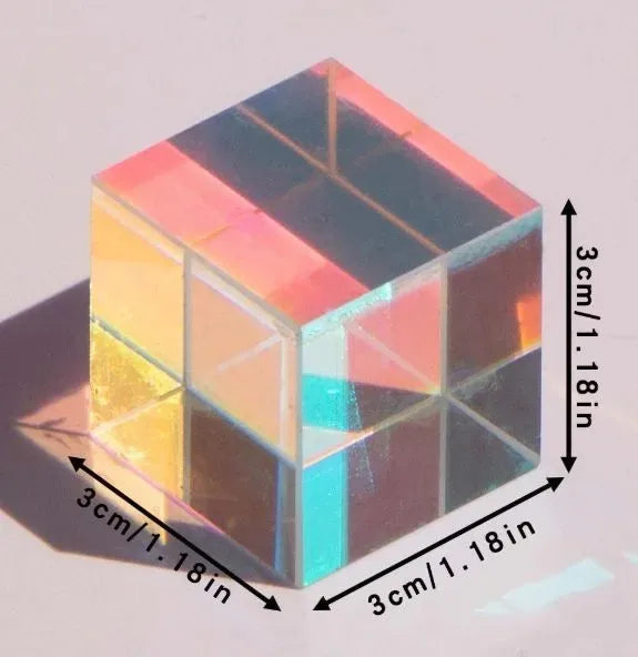 X-Cube Dichroic Crystal Prism – RGB Spectrum Physics Toy Gift Optical Prism Toy Oasis Select