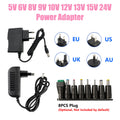 AC 220V 110V TO DC 24V 12V 5V 6V 8V 9V 10V 13V 15V Power Supply 1A 2A 3A Power Source Optional 8PCS Plug For LED Strip Oasis Select 3A With 8PCS Plug 5V|US Plug