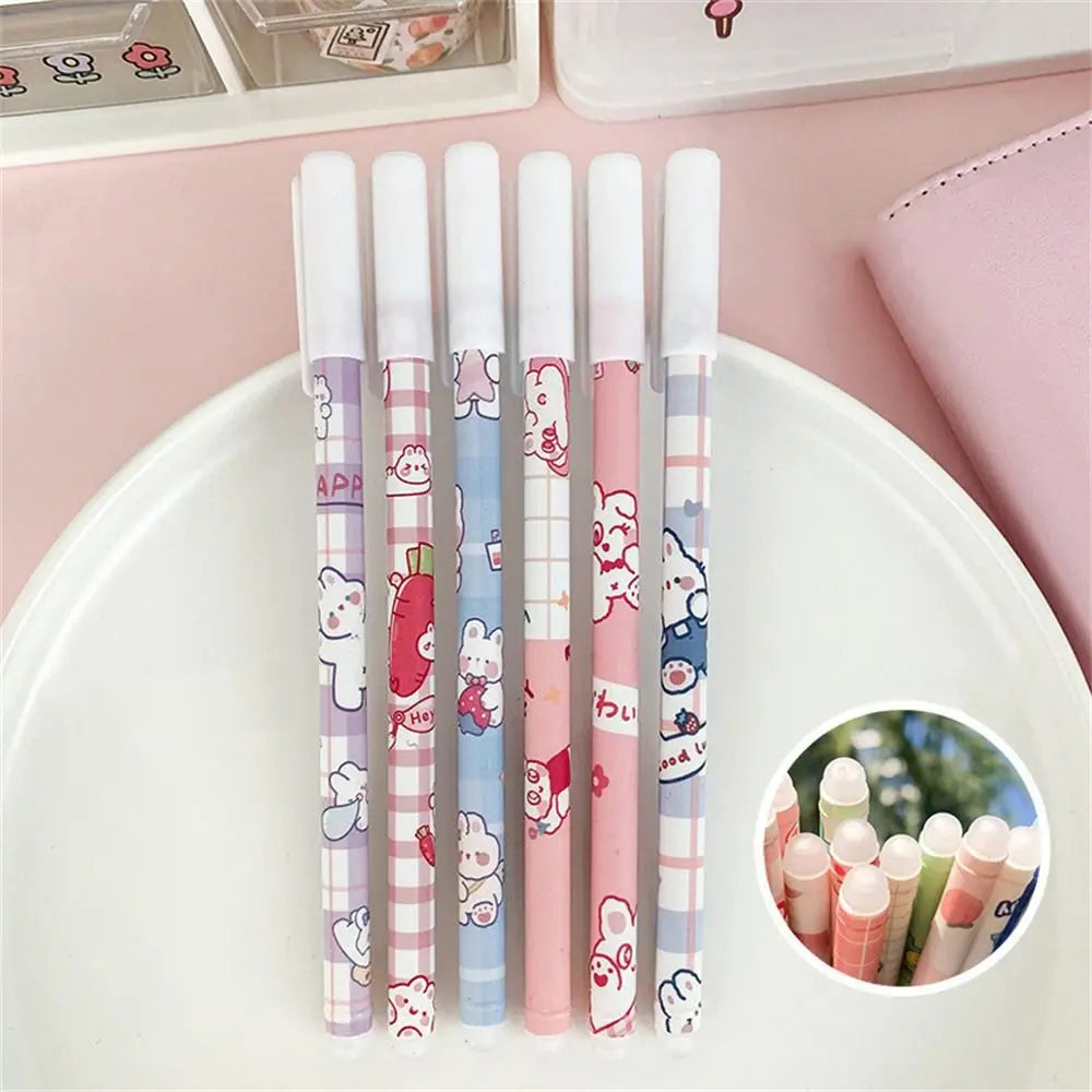1Pcs Kawaii Game Cartoons Neutral Erasable Pen 0.5mm Blue Gel Pens Washable Handle School Office Supplies Kids Stationery Oasis Select rabbit random 1pc