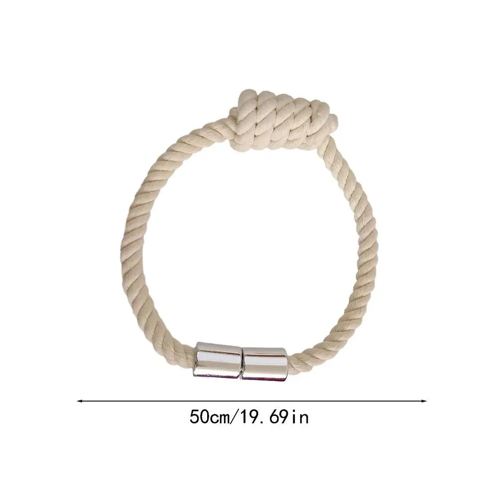 2Pcs Magnetic Curtain Tiebacks Outdoor Elegant Decorative Tie Backs Modern Rope Tiebacks For Drapes Window Curtain Holder Clip Oasis Select 2Pcs