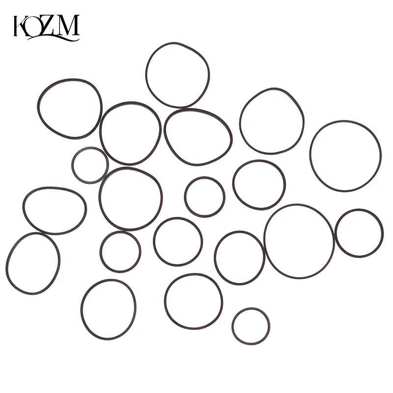 20-Piece Rubber Drive Belt Set for Cassette & CD Players