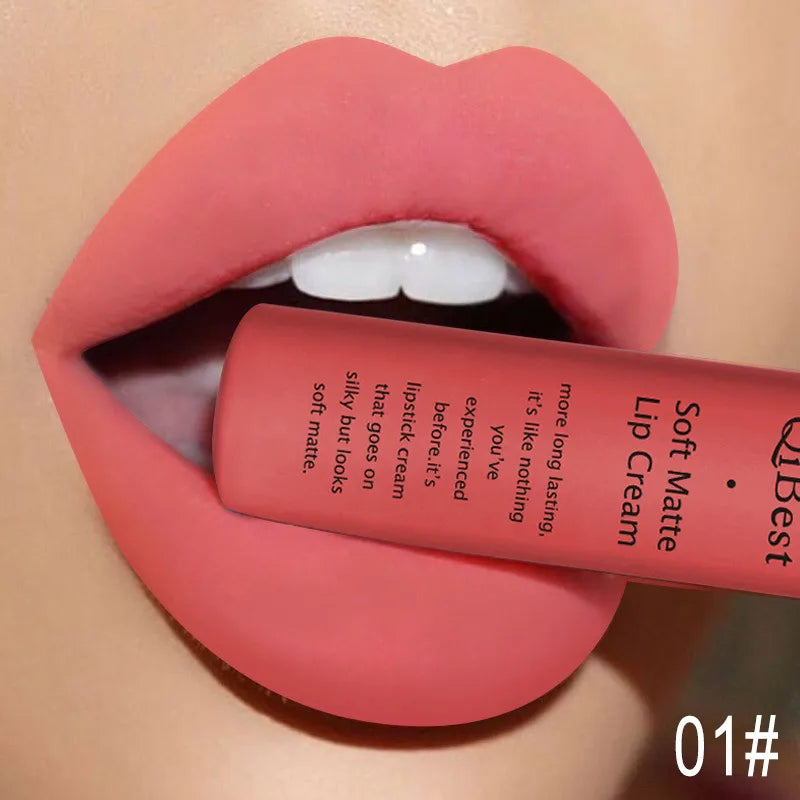 QIBEST Matte Liquid Lipstick – Waterproof Velvet Lip Tint