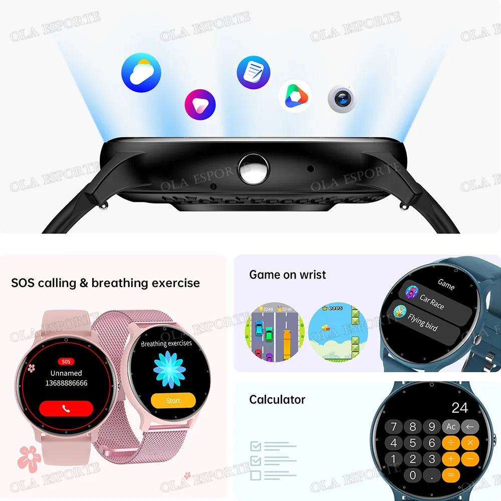 Ola Esporte Smart Watch – Bluetooth Calling, IP67, Full Touch