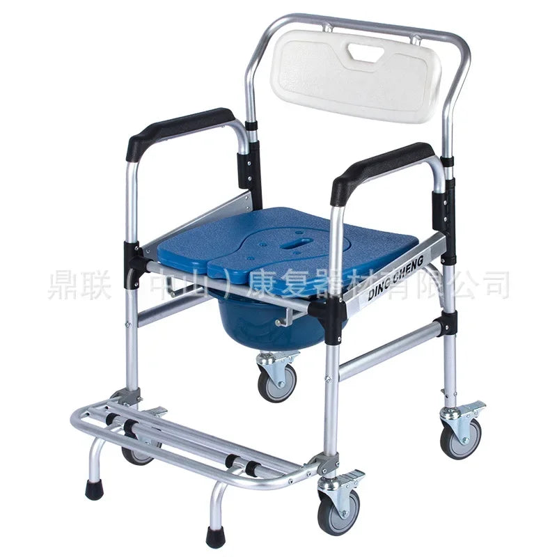 Solid Wheelchair household mobile toilet for the elderly, bath chair for the disabled, non-slip bath chair toilet Oasis Select