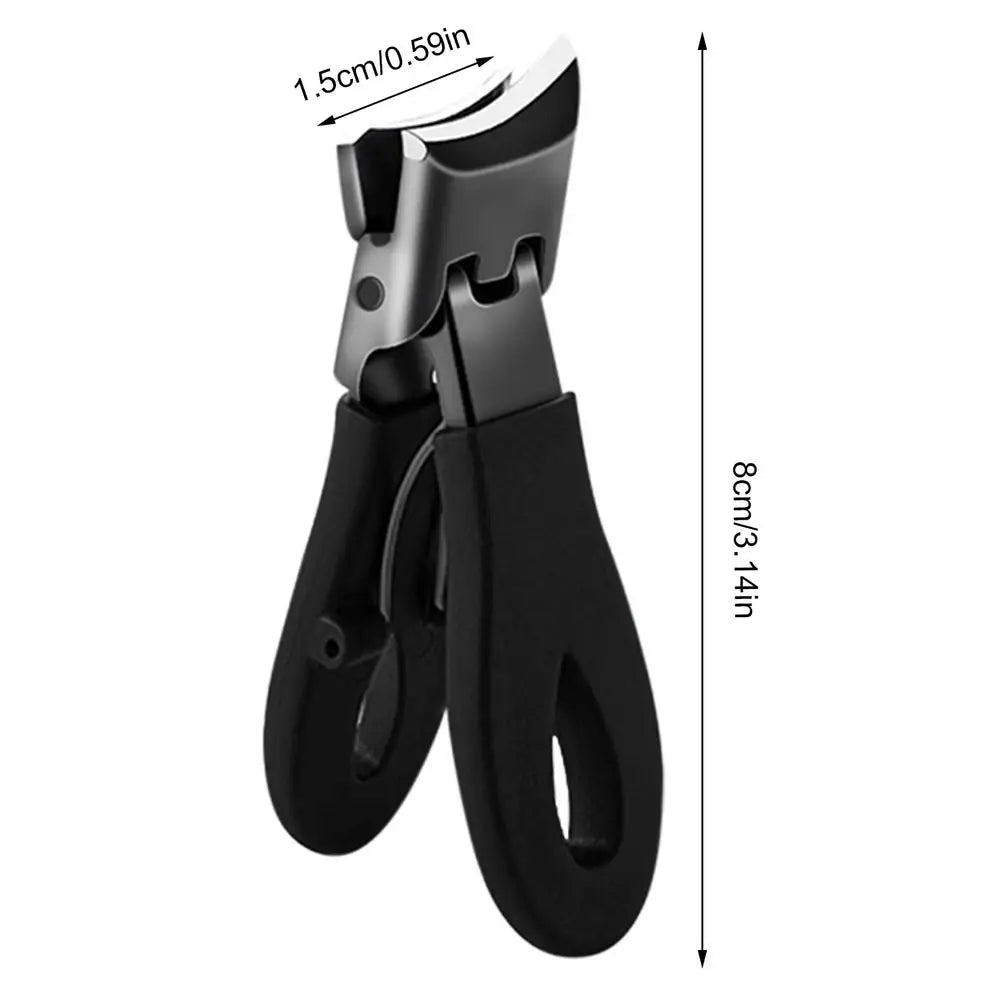 Slanted Nail Clippers Wide Jaw Opening Slanted Curved Nail Trimmer For Thick/Ingrown Nails Stainless Steel Pedicure Tool Oasis Select Black China Mainland