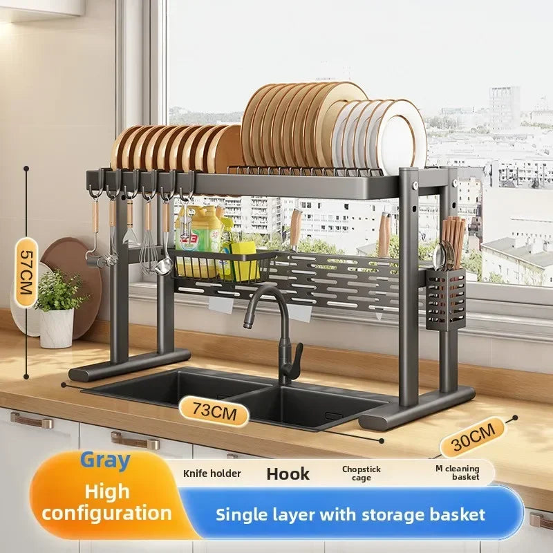 Multi-functional Ventilated sink rack Countertop dishwashing rack Dish rack Dish rack Dish rack Dish rack Oasis Select Ash-1-73
