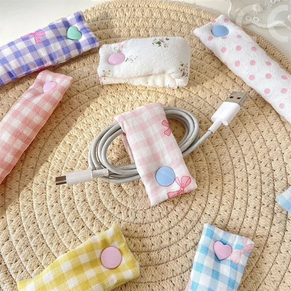 Floral Cable Ties – Cute Reusable Cloth Cord Organizer Straps Cable Cord Organizer Oasis Select