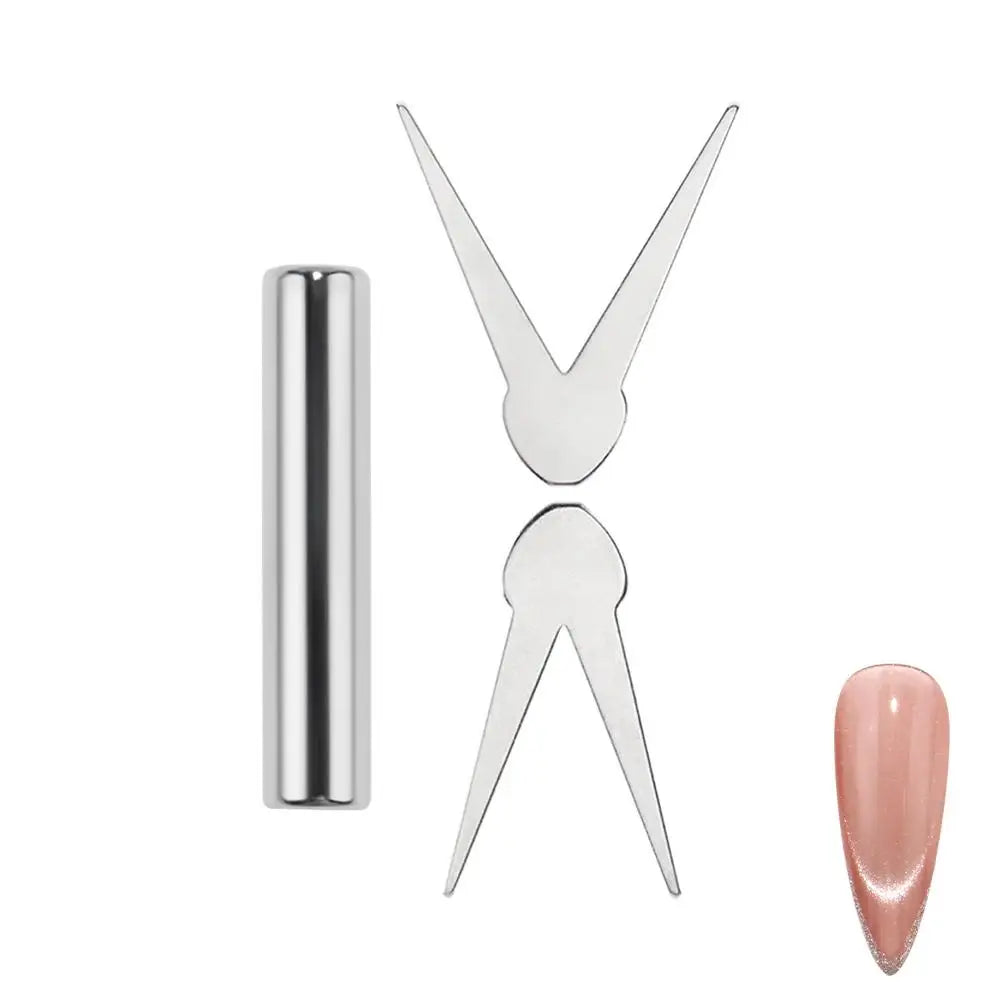 Cat Eye Nail Magnet for Nails,3PCS French Cat Eye Magnet Tool,Stainless Steel Cat Eye Nail Magnetic Rod for DIY & Nail Salon Oasis Select 3pcs kit