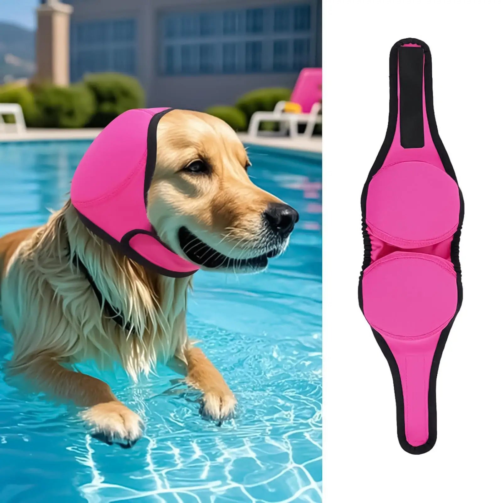 Adjustable Dog Earmuffs Noise Reduction Comfortable Quiet Head Cover Calming Head Wrap for Bathing Grooming Pet supplies Oasis Select