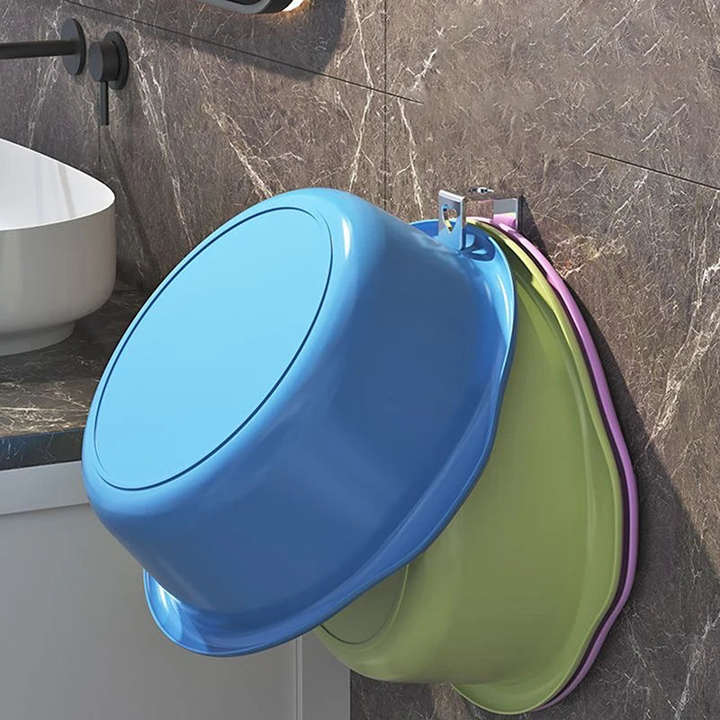 1pc Basin Storage Wall Hook Punch-Free Bathroom Wash Basin Hanger Adhesive Sink Organizer Hook Oasis Select