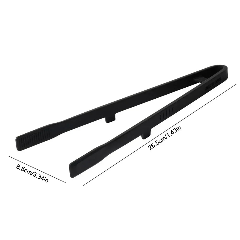 Silicone Grill Tongs Non-Stick Food Bread Clip Heat Resistant BBQ Salad Cooking Serving Clamp Steak Pasta Clip For Kitchen Oasis Select