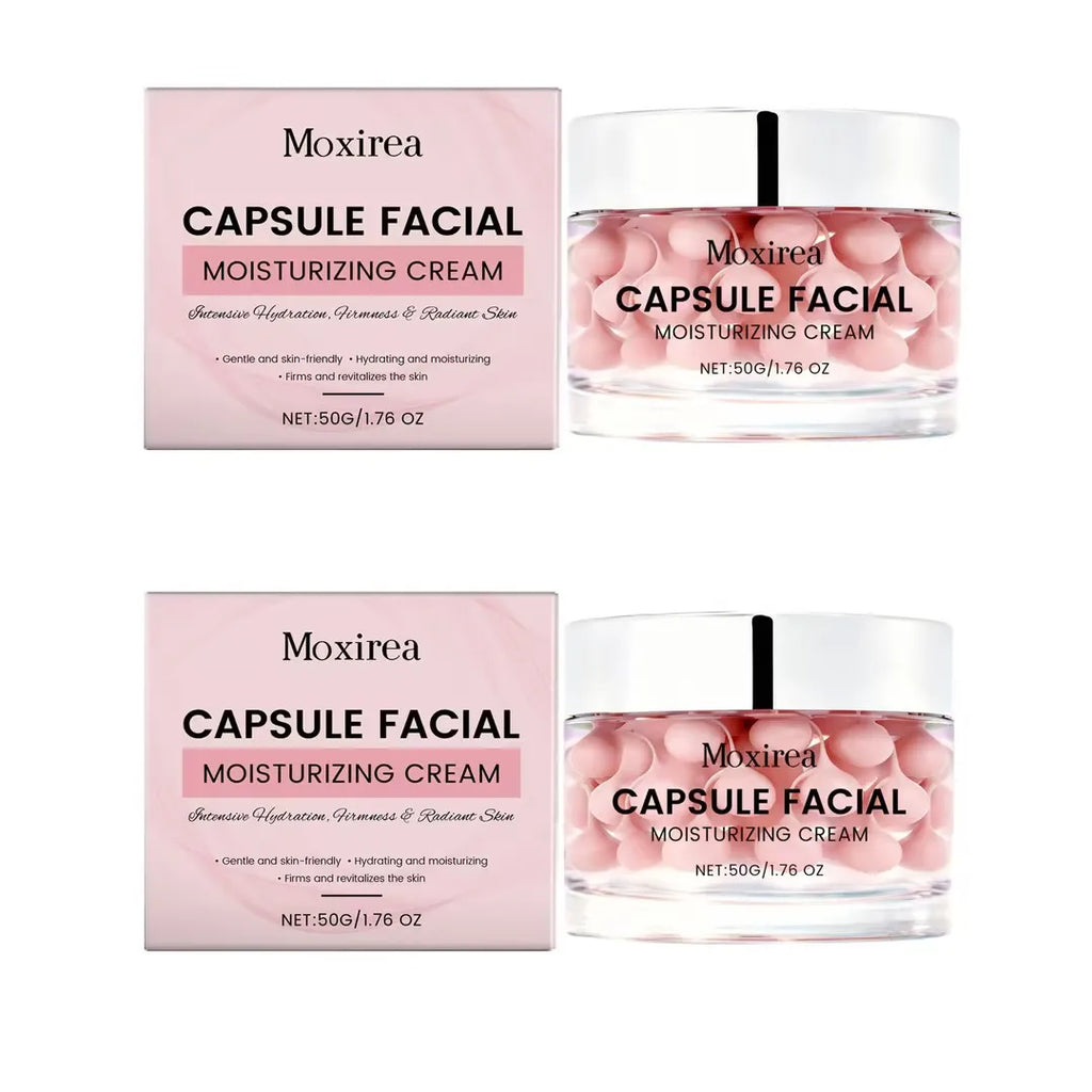 Pink Capsule Moisturizing Cream Hydration Nourish Brighten Complexion Improve Skin Texture Anti-Aging Firming Radiant Skin Cream Oasis Select 50g x2 boxed