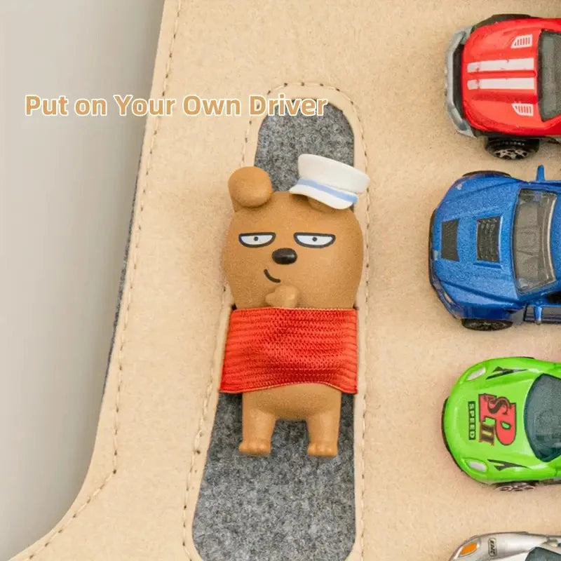 Car Toy Large Capacity Storage Wall Hanging Bag Children's Toy Car Display Felt Hanging Bag Large Capacity Hanging Storage Box Oasis Select