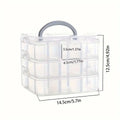 Stackable 3-Tier Plastic Storage Box Adjustable Compartment Toy Container Clear Jewelry Sundries Organizer Home Storage Supplies Oasis Select 1pc