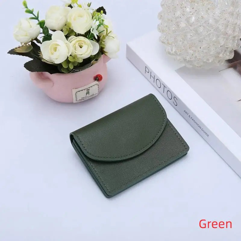 Women's Compact PU Leather Wallet – Card Holder & Coin Purse