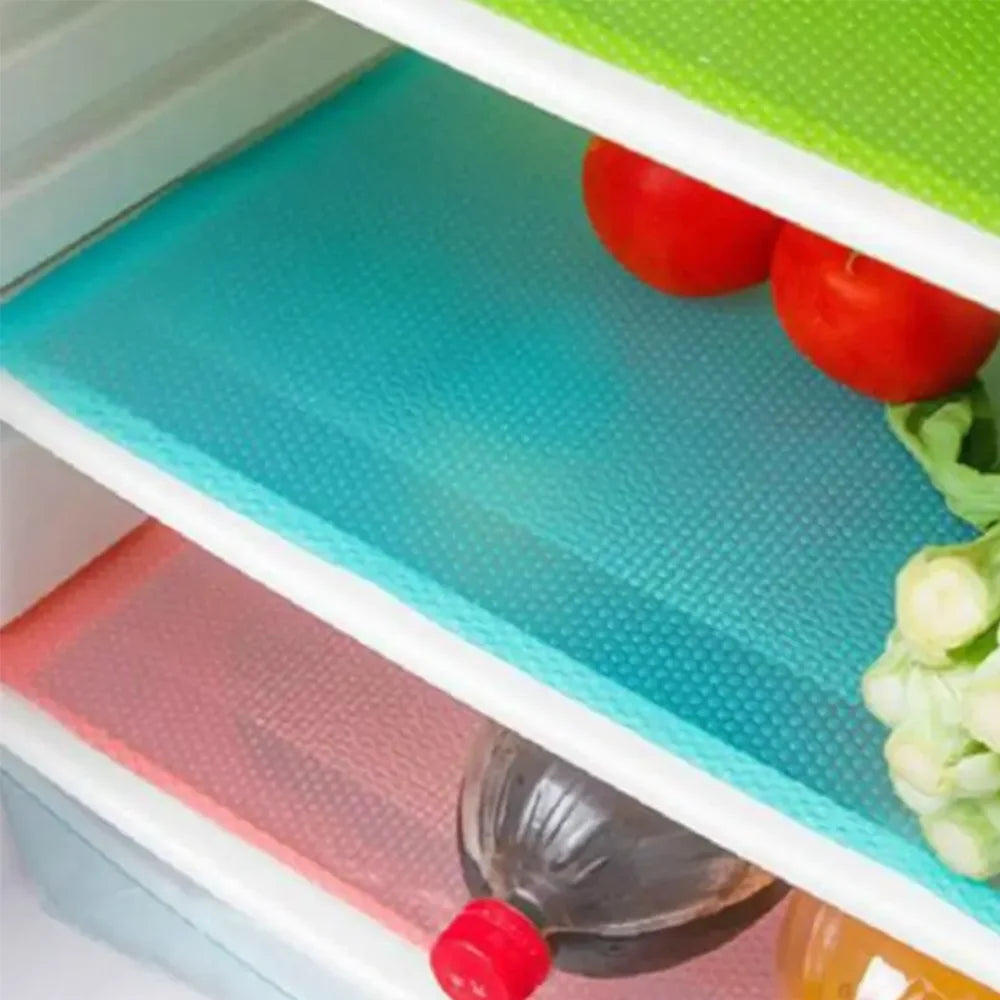 4pcs Refrigerator Liners, MayNest Washable Mats Covers Pads, Home Kitchen Gadgets Accessories Organization for Top Freezer Glass Oasis Select