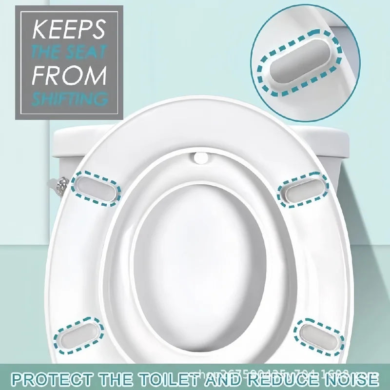 6pcs/lot Plastic Antislip Gasket Toilet Seat Cushion Pads Cover Bumper Bathroom Lifter Kits Bathroom Accessories Oasis Select