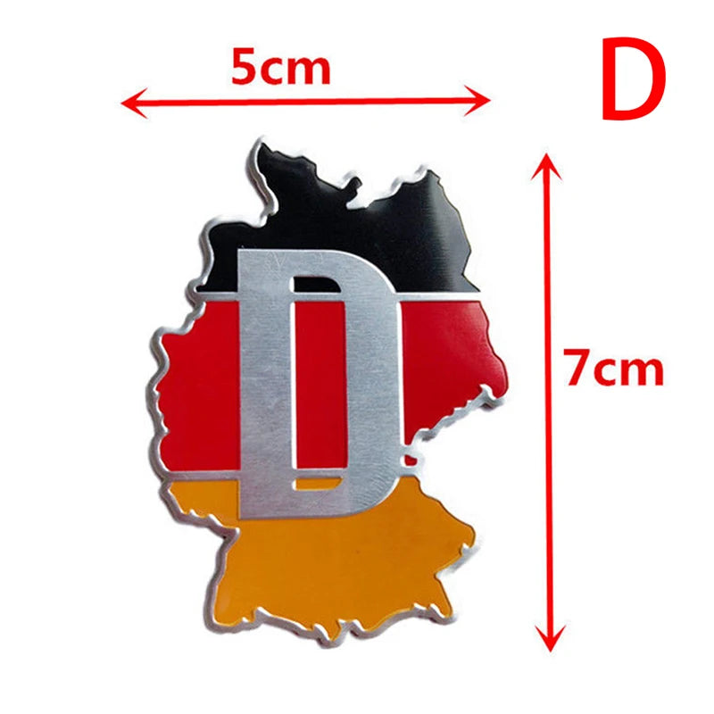 3D Aluminium Auto Car Emblem Germany German Flag Logo Grille Badge Decal Sticker Oasis Select D