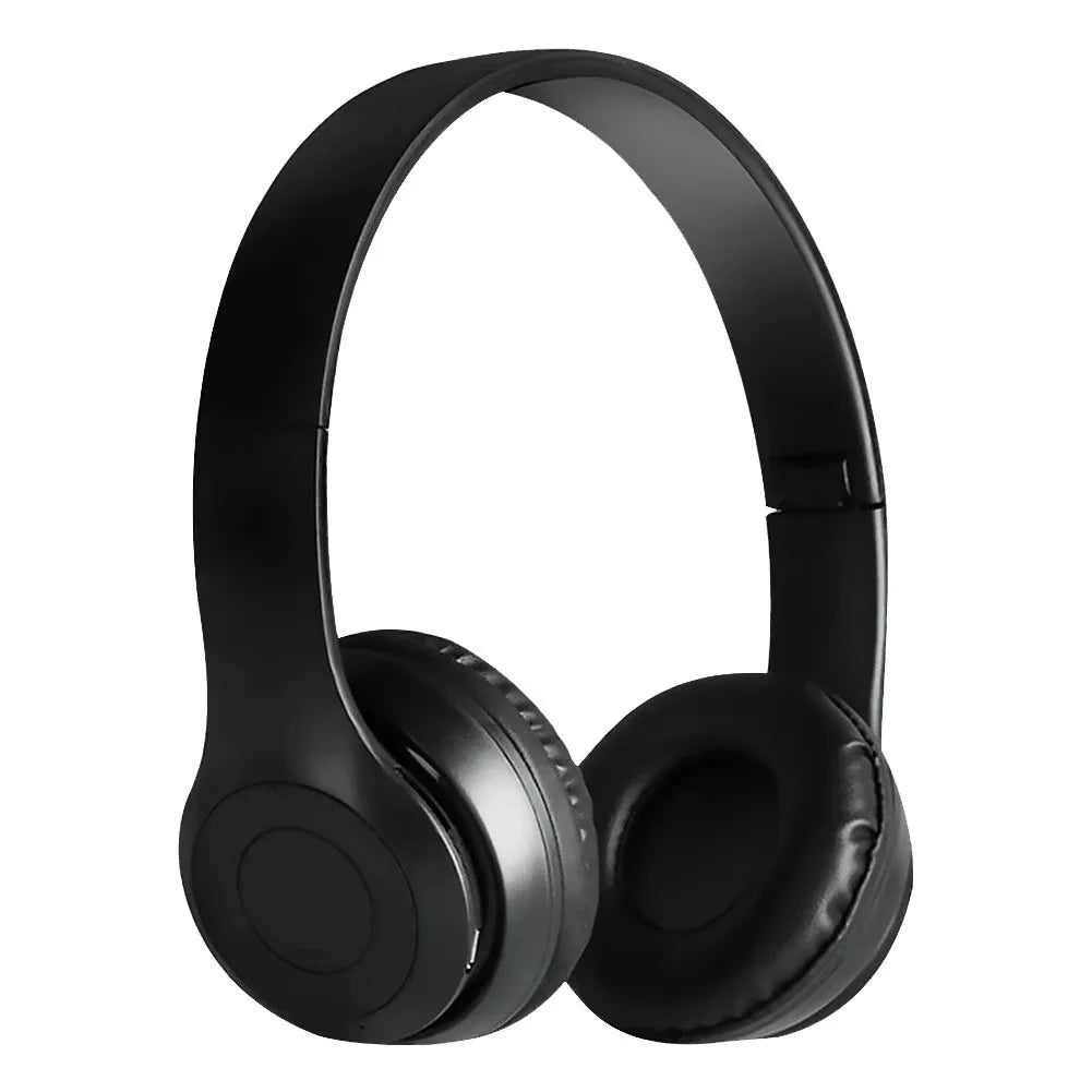 P47 Wireless Headphones Bluetooth 5.0 Earphones Foldable HIFI Stereo Bass for Music Gaming Kid Girl Earphone for Smartphone Oasis Select Black