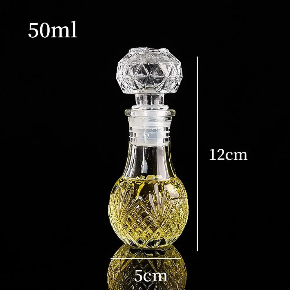 Mini Spirit Alcohol Liquor Bottle 50ml Transparent Glass Whiskey Decanter Handmade Diy Gift Bottles Perfume Glass Container Oasis Select 03 50ml