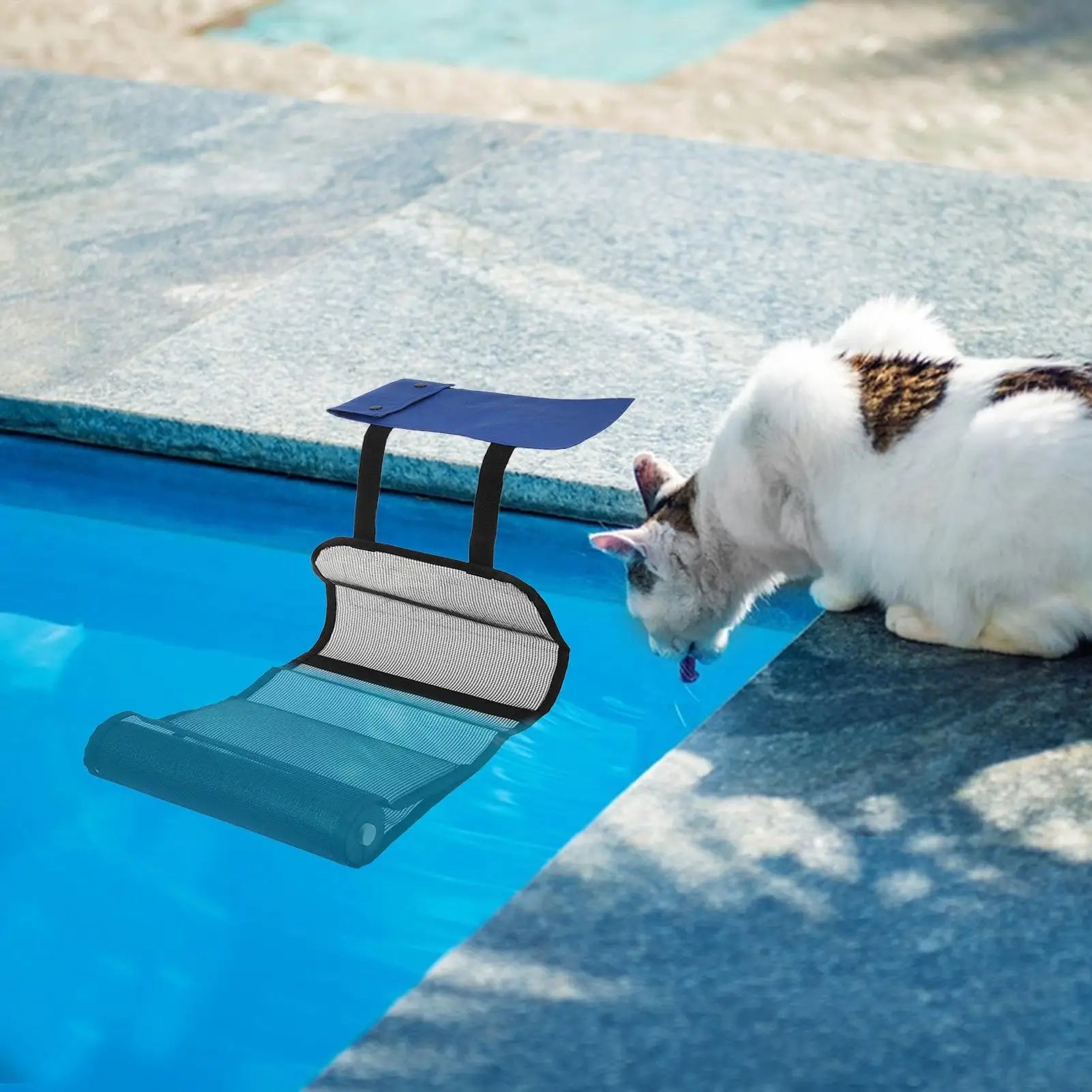 Animal Saving Escape Ramp Foldable Oxford Fabric Escape Ramp Blue Critter Escape Ramp Space Saving Animal Saver for Ponds Spas Oasis Select