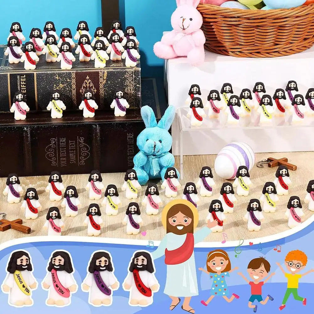 Easter Jesus Toys Easter Mini Jesus Figurines Decorative Multifunctional Party Favors Sunday School Craft Multiple specification Oasis Select