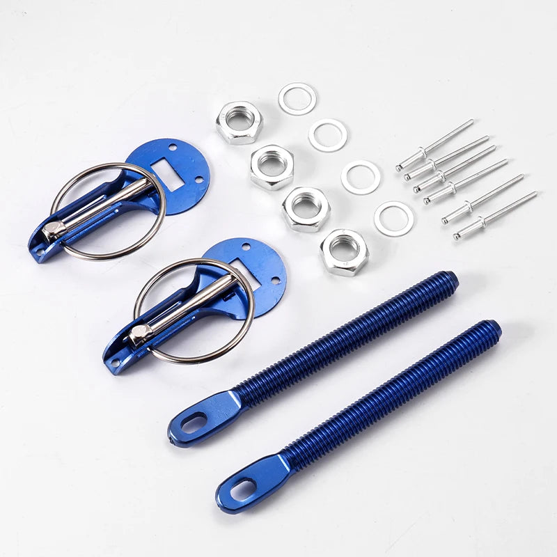 Aluminum Racing Hood Pin Lock Kit – Universal Bonnet Latch