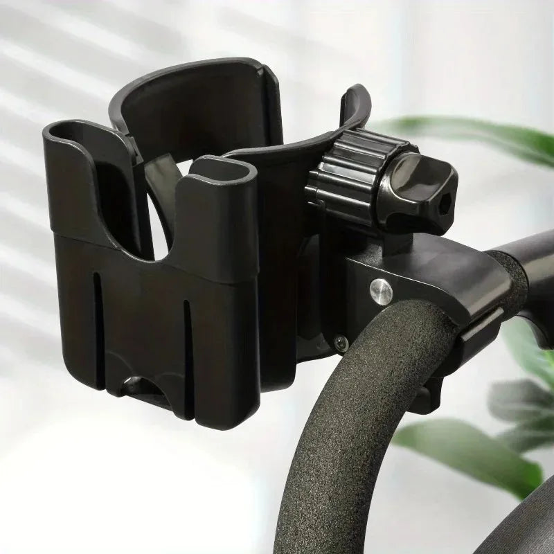 1pcs 2-in-1 Universal Stroller Water Cup Holder With Phone Holder, Universal Bottle Holder For Wheelchair stroller Accessories Oasis Select