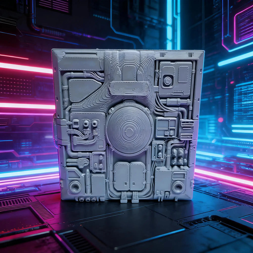 Sci-Fi Mechanical Panel Model Cyberpunk Tech Wall Tile Industrial Sci-Fi Terrain Base for Diorama & Miniature Scenery Oasis Select