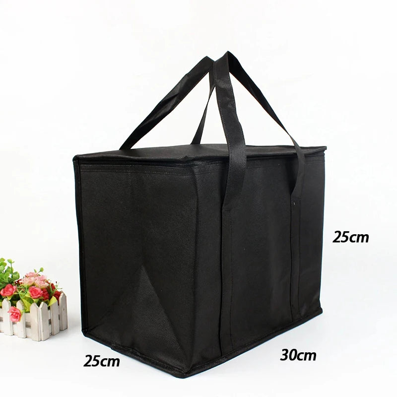 Foldable Aluminum Foil Insulated Thermal Cooler Bag | Waterproof Insulated Cooler Bag Oasis Select Black M