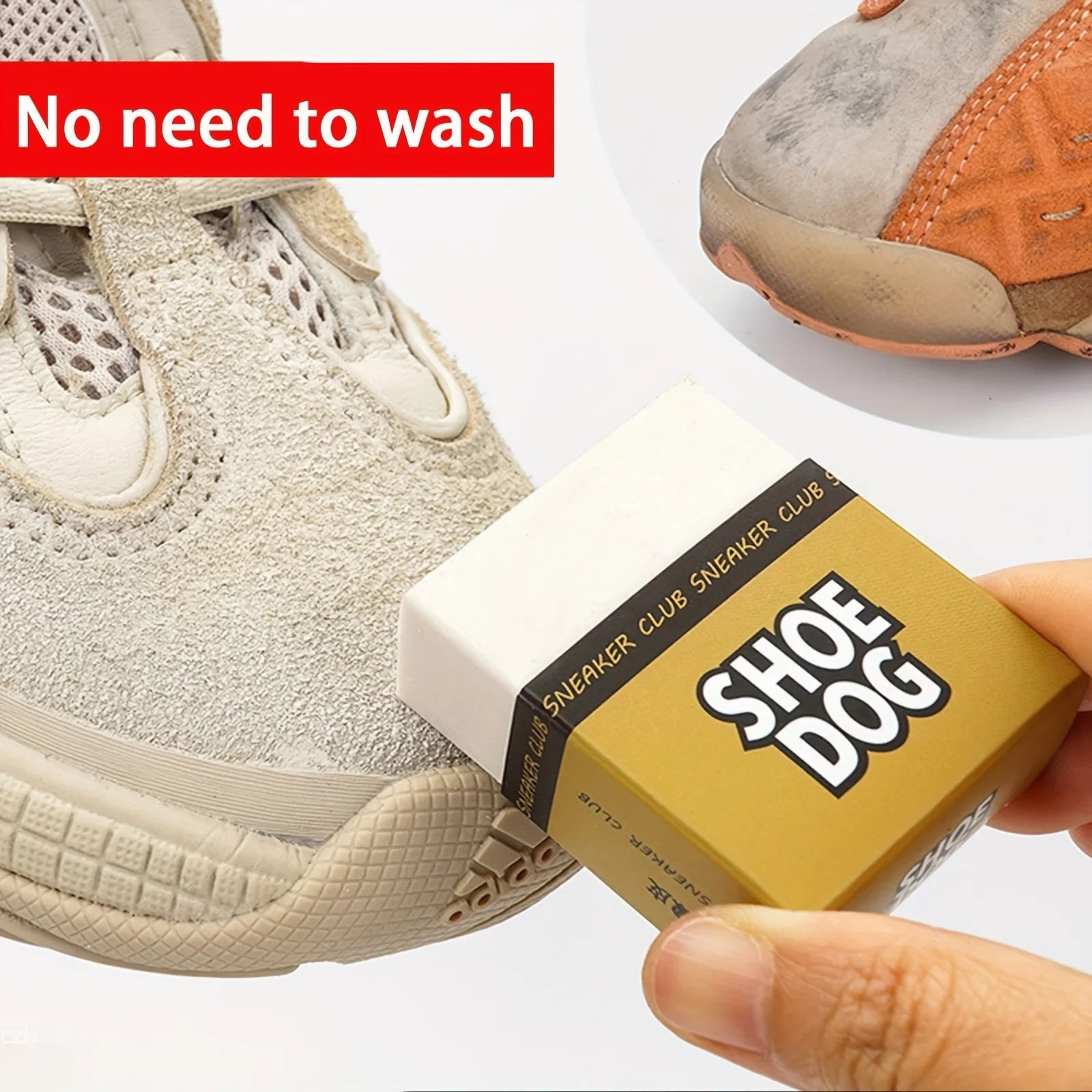 rubber eraser for shoe cleaning, rubber polishing tool for cleaning suede sneakers, small white shoes, stain removal, dry Oasis Select