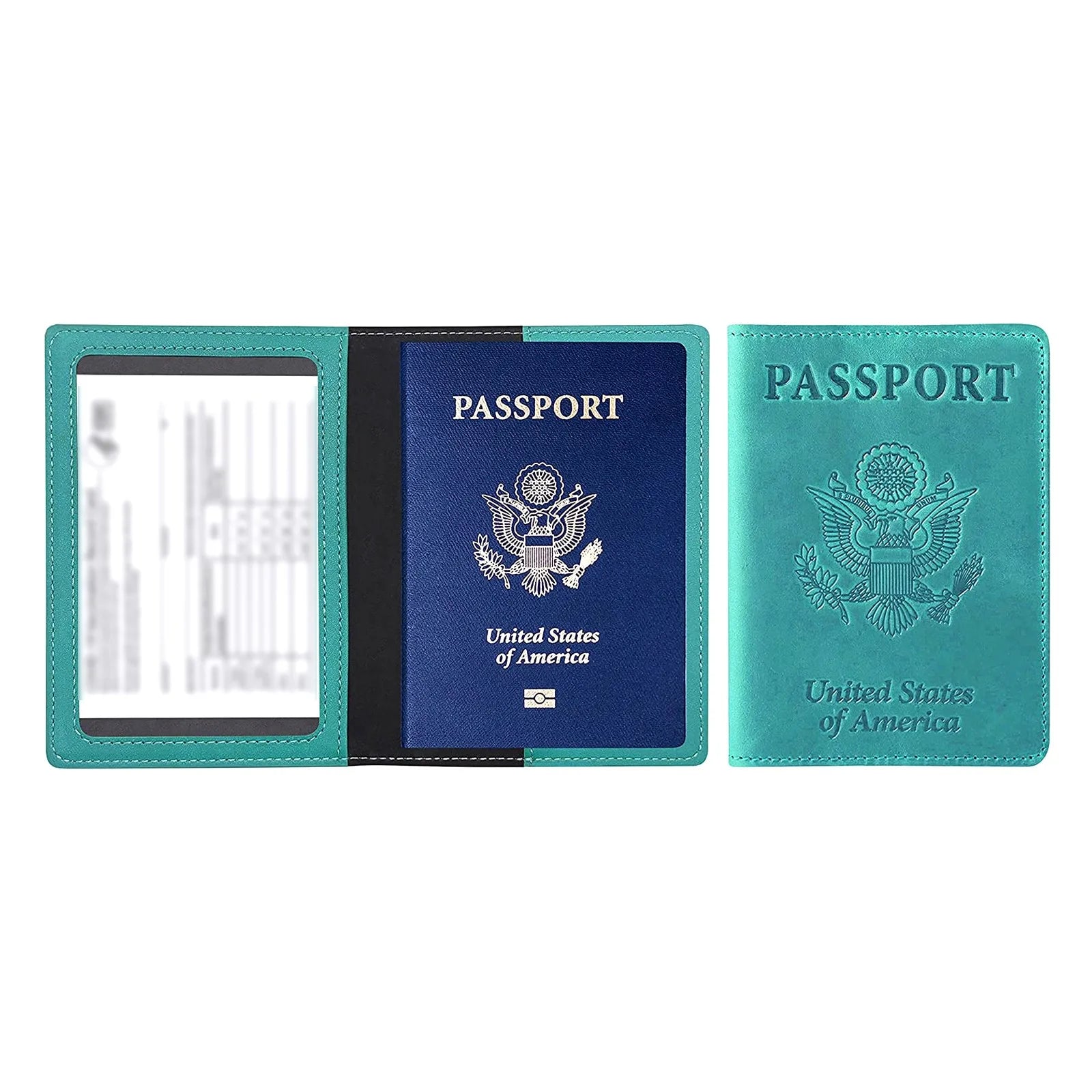 Leather Passport Cover & Card Holder Wallet – Unisex Travel Passport Card Holder Oasis Select A
