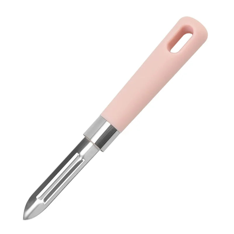 Multifunctional Rotary Vegetable Peeler for Potato Carrot Apple Non Slip Ergonomic Kitchen Tool Fruit Slicer Household Gadget Oasis Select Pink