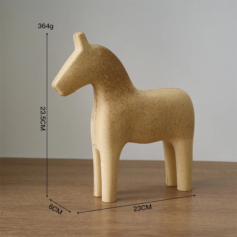 Creative DIY Painted Wooden Animal Sculptures - Horse, Rabbit, Cat, Giraffe- for decorative home accent Oasis Select A3