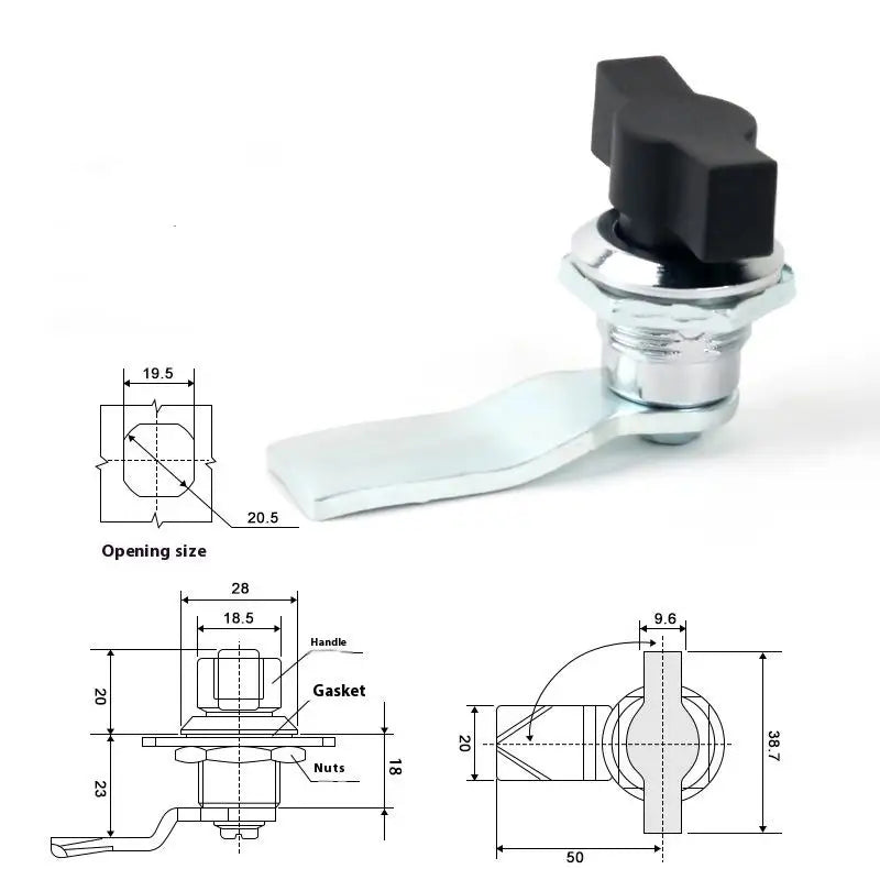 Hot Sale Keyless Cabinet Cam Lock Cylindrical Tongue Lock Garage Distribution Cabinet Door Industrial Lock Handle Lock Tools Oasis Select 02