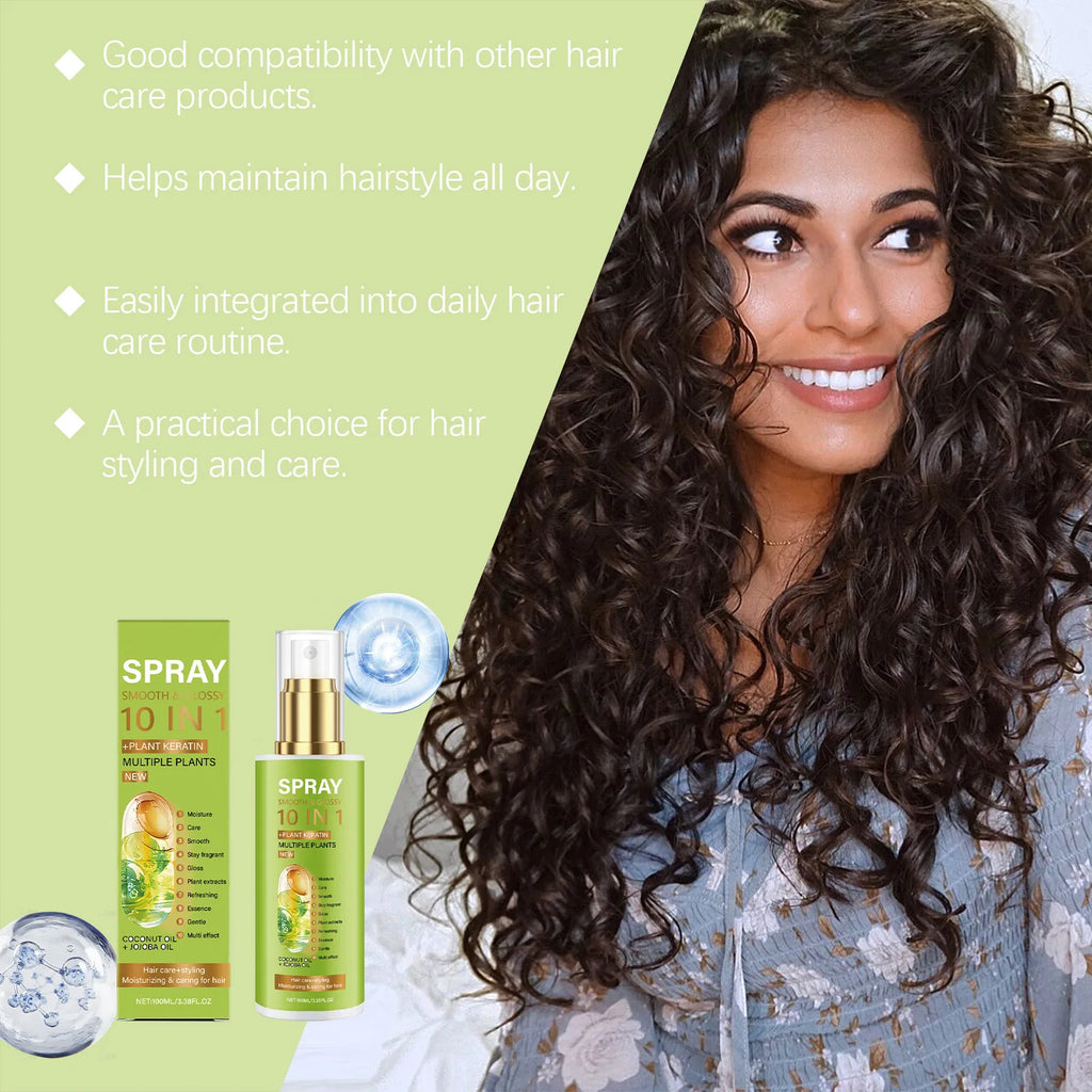 Plant Keratin Hair Care Spray Deep Moisturizing Improve Damaged Hair Quality Relieve Dryness Gloss Nourishing Hair Essence Spray Oasis Select
